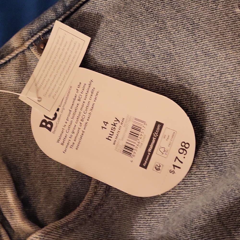Denim Colored Stone Washed Jeans - Picture 3 of 3